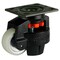 Foot Master Leveling Caster, 75 mm Polyurethane Wheel, 4 x 4-1/2 Plate, Swivel, 800 kg Cap, NBR Foot Pad, Black GD-100-F-HUP-FBL-PUS - alternate 1